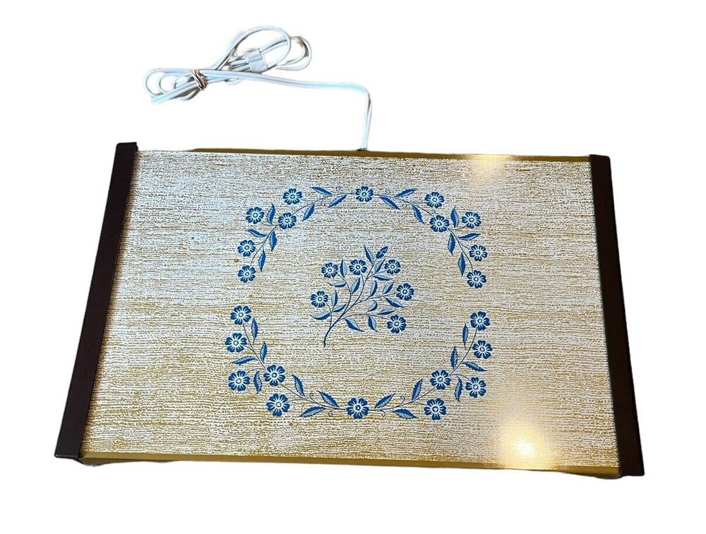 Vintage Corning Ware Blue Cornflower Electric Warm-O-Tray Warmer Hot Plate Works